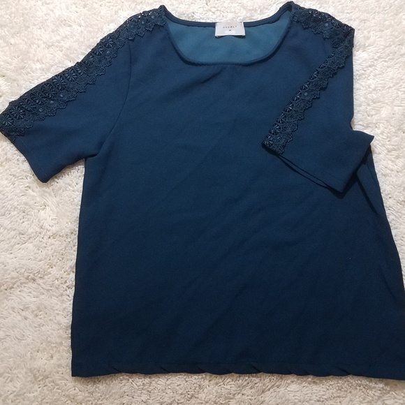 Everly Tops - 3 for $15 Everly crochet short sleeve blouse